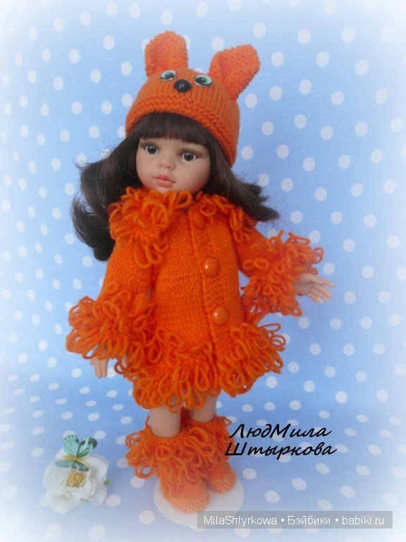 вязаная одежда для кукол.