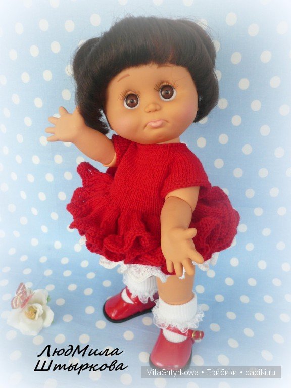 вязаная одежда для кукол.