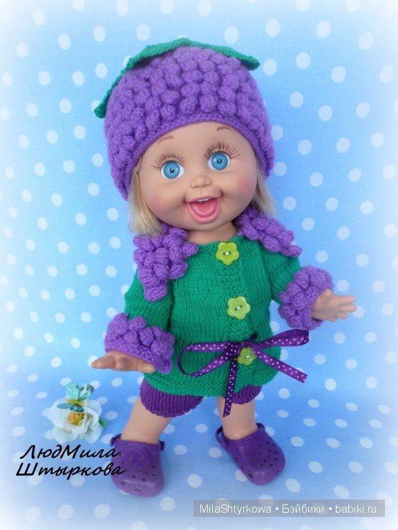 вязаная одежда для кукол.