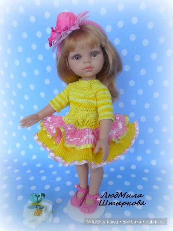 вязаная одежда для кукол.