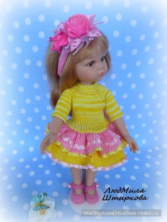 вязаная одежда для кукол.
