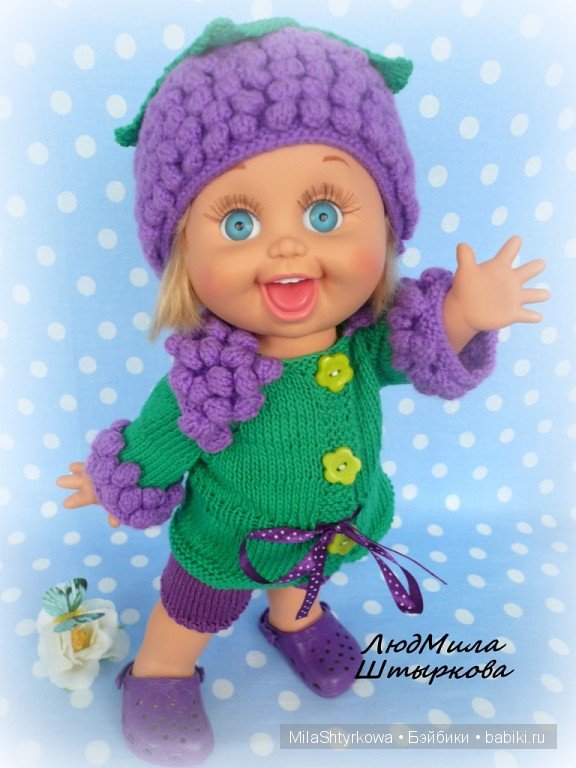 вязаная одежда для кукол.