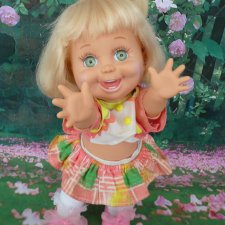 Galoob Baby Face Doll So Loving Laura #4 Blonde Hair Brown Eyes 1990 LGTI