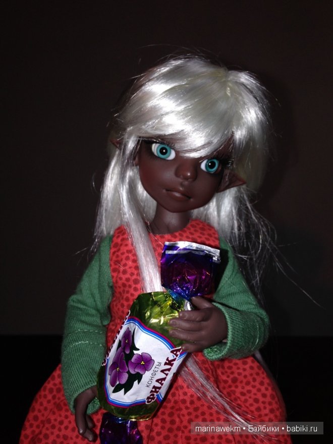 Сладкоежка Nutmeg Elf — Куклы Kaye Wiggs (Кайе Виггс): авторские BJD (БЖД) (фото 2)