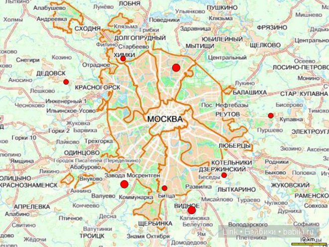 Карта Москвы