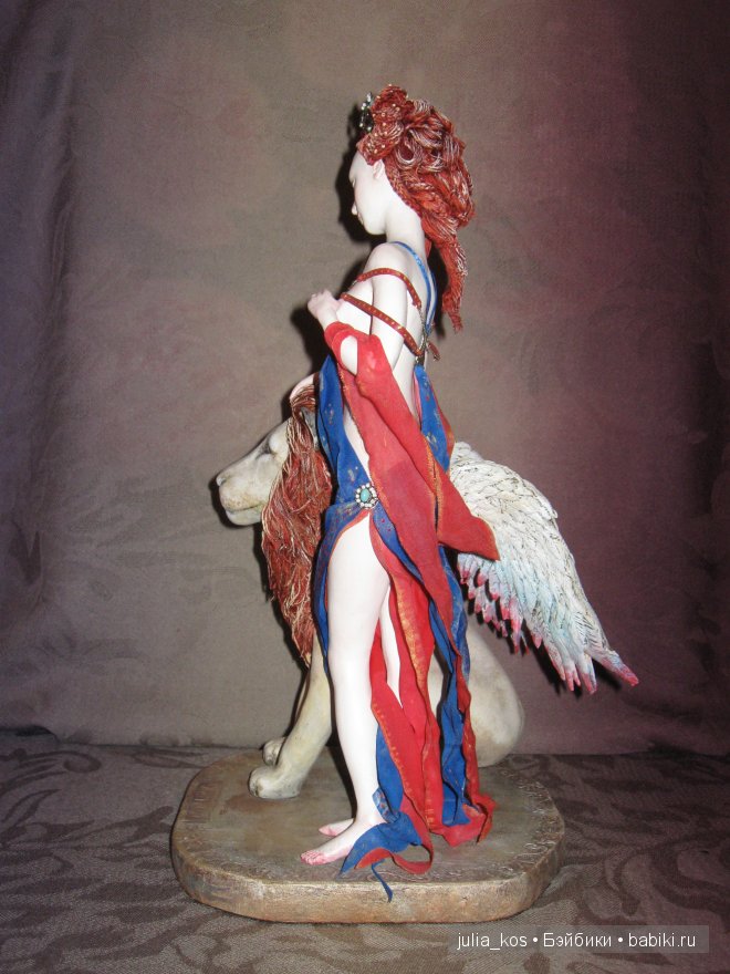 Дева и крылатый лев — Авторские куклы ручной работы: текстильные (фото 5)