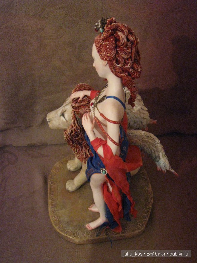 Дева и крылатый лев — Авторские куклы ручной работы: текстильные (фото 6)