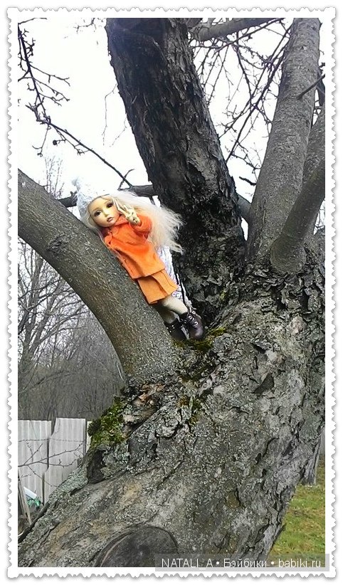 лазали по деревьям)