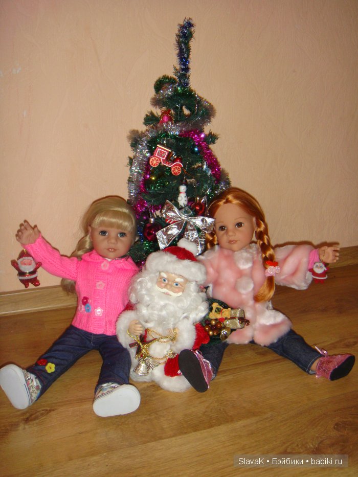 Как мы ёлку провожали. Мои куколки Gotz