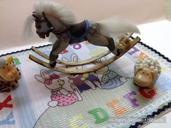Лошадка качалка кукольная миниатюра своими руками (фото 4)