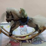 Лошадка качалка кукольная миниатюра своими руками
