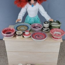 Миниатюрная керамическая посуда 1:12