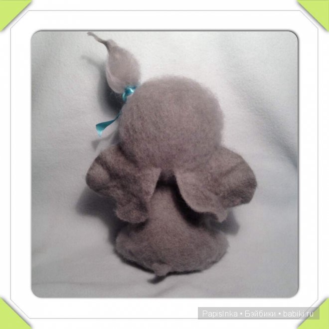 Слонька Лилу со своей любимой игрушкой улиткой. Игрушки валянием (фото 4)