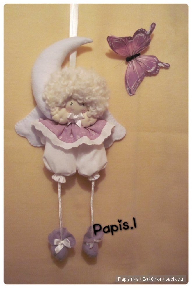Ангелочек на луне — Авторские куклы ручной работы: текстильные (фото 2)