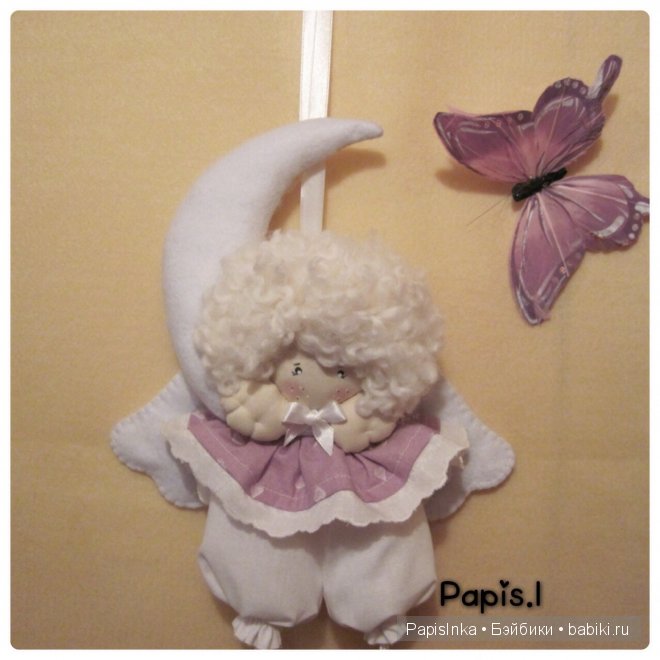 Ангелочек на луне — Авторские куклы ручной работы: текстильные (фото 3)