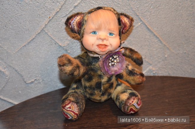 Малыш - леопардик! Кукла тедди-долл