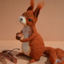 Сухое валяние. Белочки