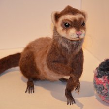 Сухое валяние. Хорек Лина