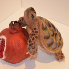 Сухое валяние. Черепашка Наташка