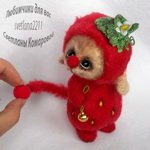 Клубнюша ягодная мышь, игрушка вязанная крючком