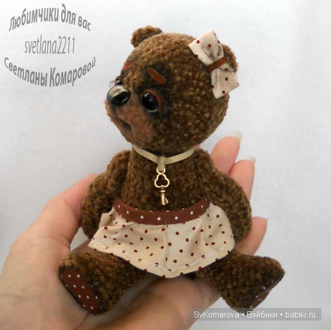 Велюровые мишки в горошек. Авторские игрушки своими руками (фото 3)