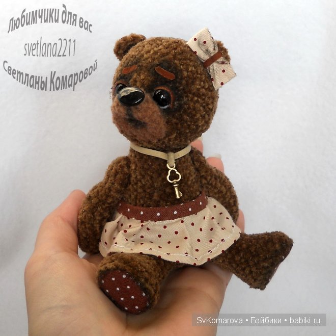 Велюровые мишки в горошек. Авторские игрушки своими руками (фото 4)