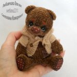 Велюровые мишки в горошек. Авторские игрушки своими руками