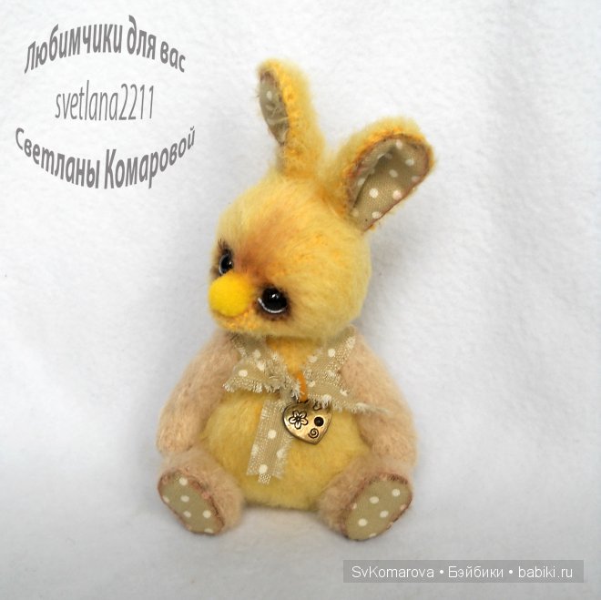 Лютик вязаный зайка, авторская игрушка своими руками (фото 2)