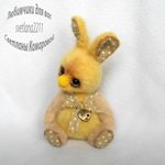 Лютик вязаный зайка, авторская игрушка своими руками