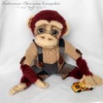 Шимпанзе Яша. Авторская игрушка своими руками