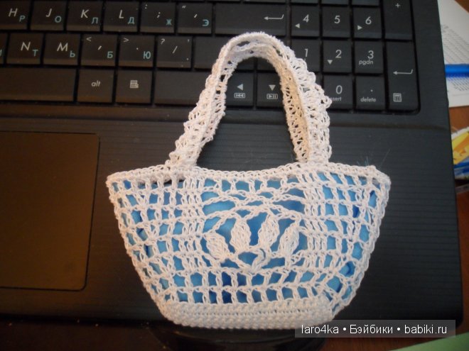 Мастер-класс сумочки-корзинки связанной крючком