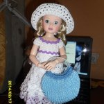 Сумка-"тучный мешок" крючком для кукол Паола Рейна и Джолины