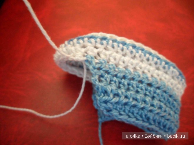 Уроки вязания крючком. Кроссовки | Бэйбики Уроки вязания крючком. Кроссовки (фото 9)