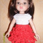 Уроки вязания крючком. Юбка с оборками для куклы