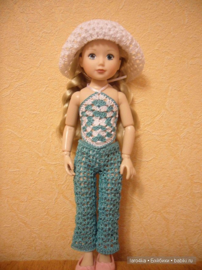 Уроки вязания крючком. Брюки плавно превращаются.... Способ 1. Брючки и шорты для куклы своими руками (фото 8)