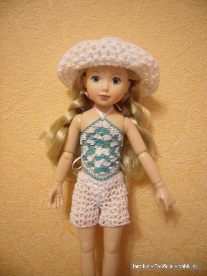 Уроки вязания крючком. Брюки плавно превращаются.... Способ 1. Брючки и шорты для куклы своими руками (фото 9)