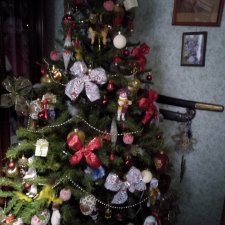 Ватные детки на елочке