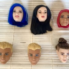 головы различных современных кукол