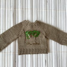 Вязаная кофта с отделкой на тини, 1/6, YoSD