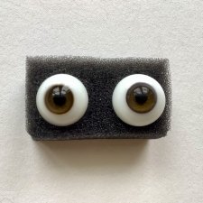 Темно-ореховые глаза стекло 16мм