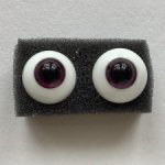 Глаза стекло лиловые  18мм