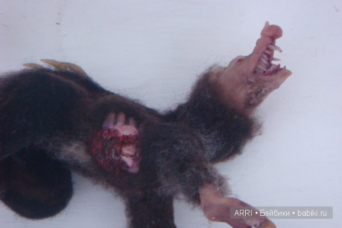 Красная Шапочка — Игрушки в смешанной технике (мех и глина): Арт