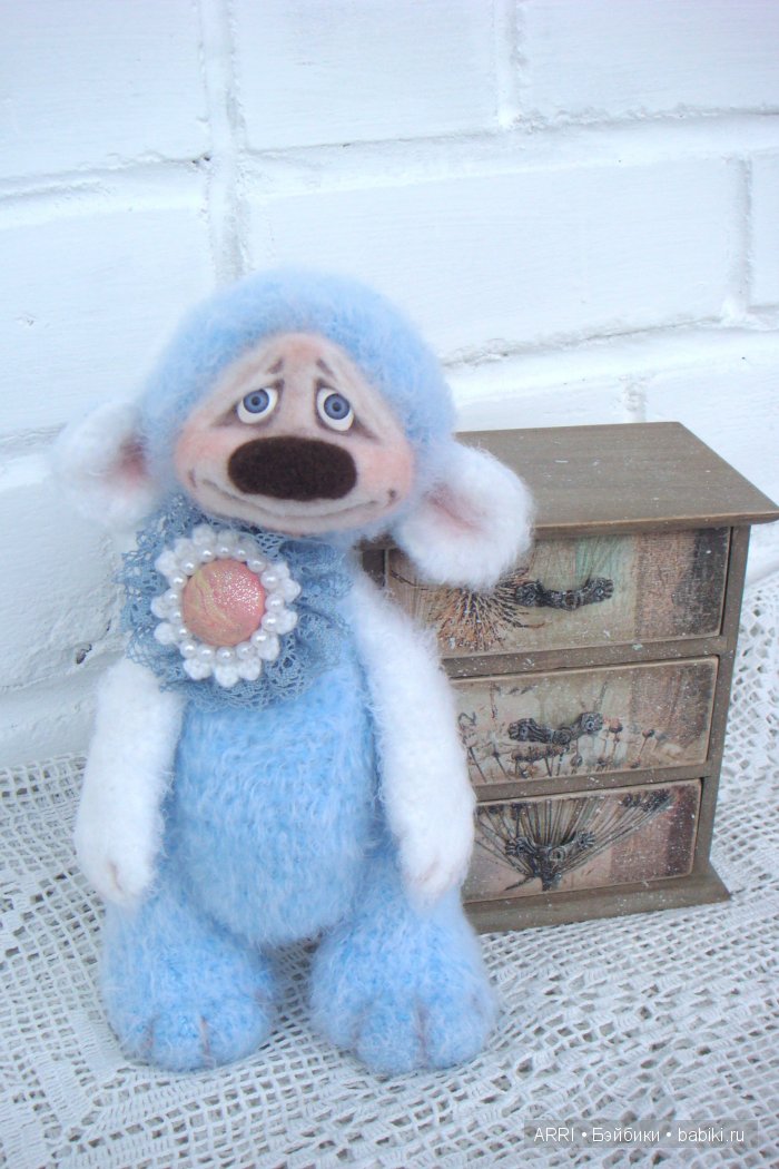 Мимишка. Авторская игрушка валянием из шерсти