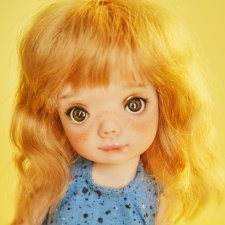 Блондиночка Лея, авторская шарнирная кукла из полиуретана