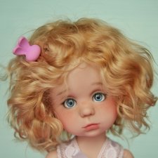 Кудряшка Женечка, авторская шарнирная кукла из полиуретана, фулсет