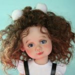 Брюнеточка Нелли, авторская шарнирная кукла из полиуретана, фулсет