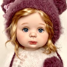 Блондиночка Стеша, авторская шарнирная кукла из полиуретана, фулсет