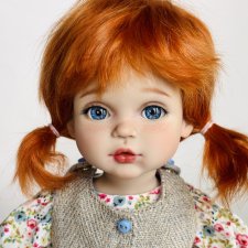 Рыжик Лиза, авторская шарнирная кукла из полиуретана, фулсет