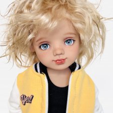 Блондиночка Яна, авторская шарнирная кукла из полиуретана, фулсет