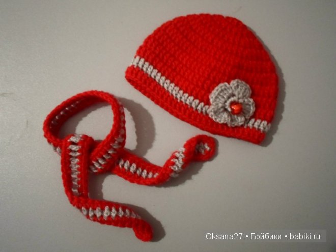 Шапочки и шарфики для кукол (фото 9)